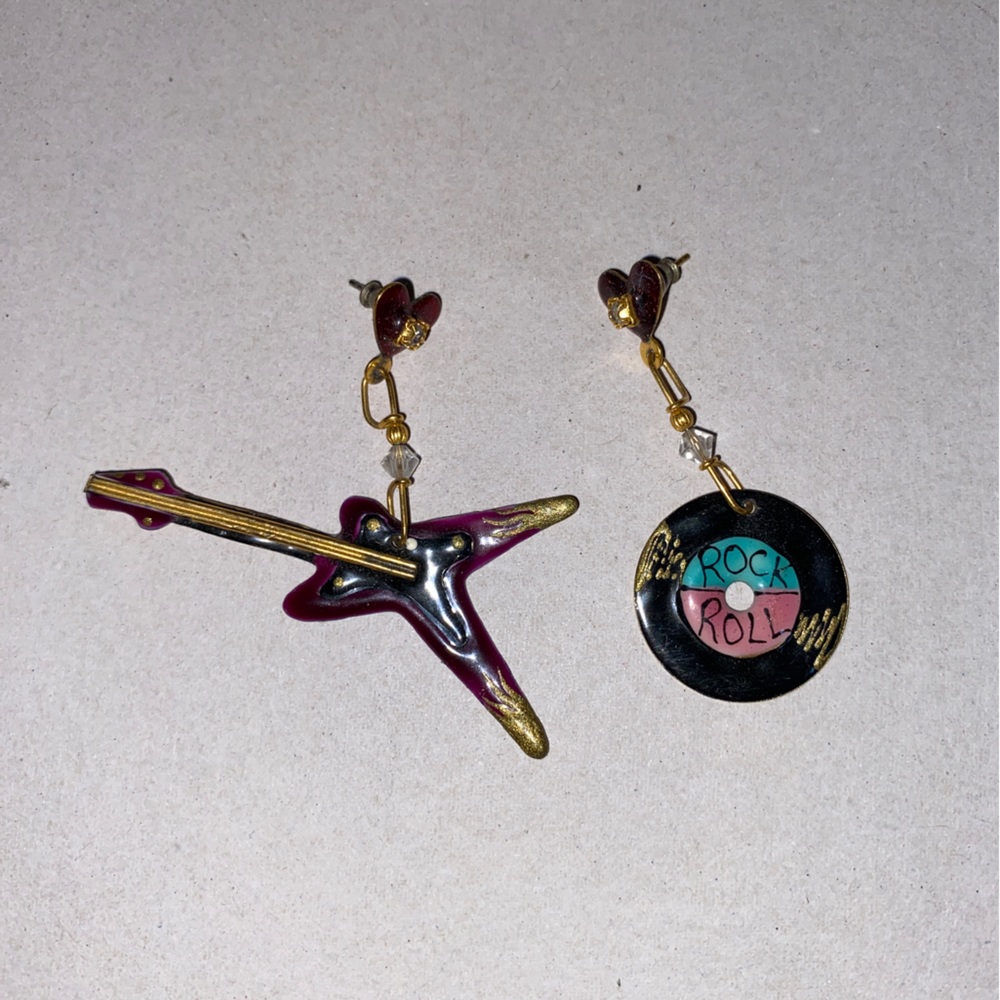 LUNCH at the Ritz/Snack at The Ritz, Rock 'N Roll Earrings (Vintage!)